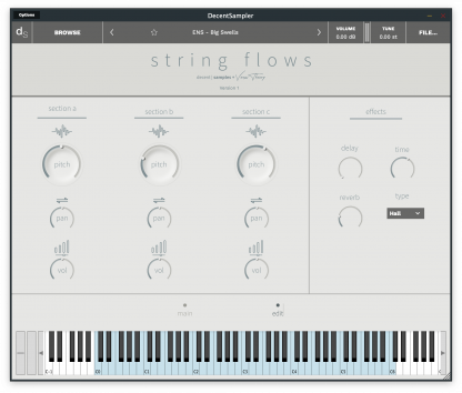 The String Flows edit tab